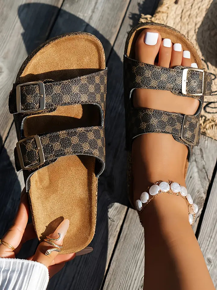 Checkered Cowgirl Sandals